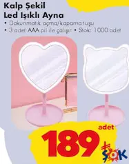 FOREVER KALP ŞEKİL LED IŞIKLI AYNA